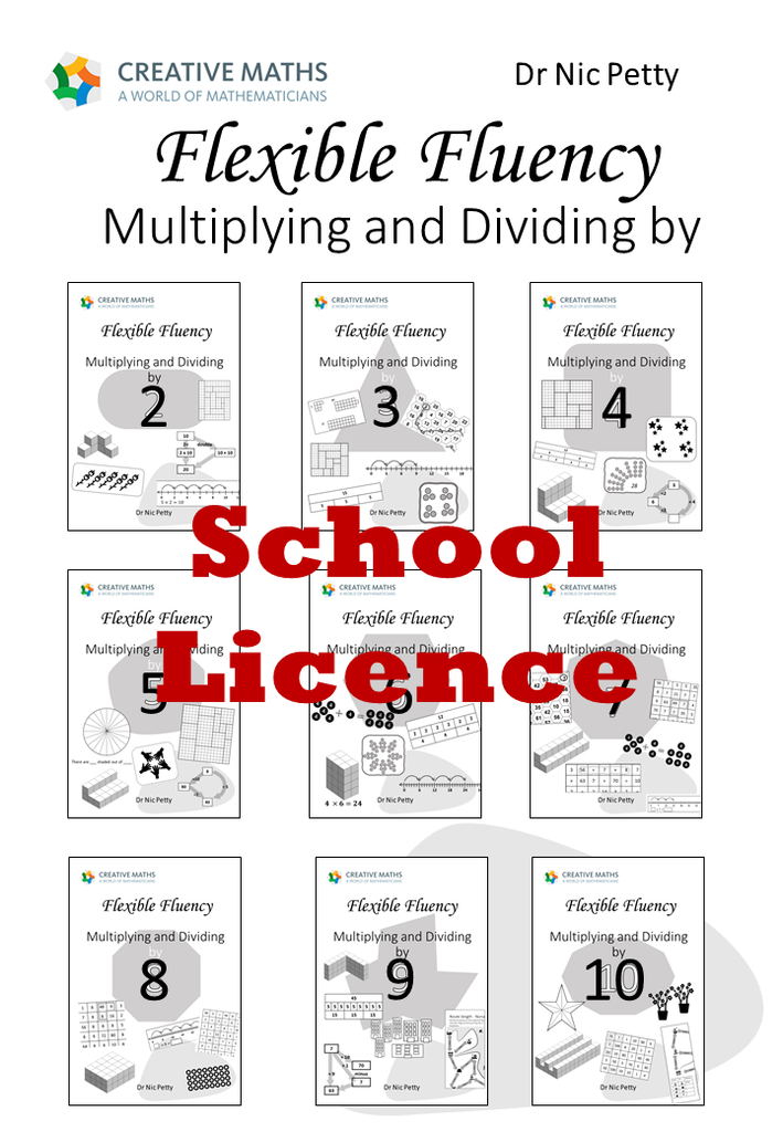 Flexible Fluency Multiplication Compilation: 2 to 10 times tables. One school licence.