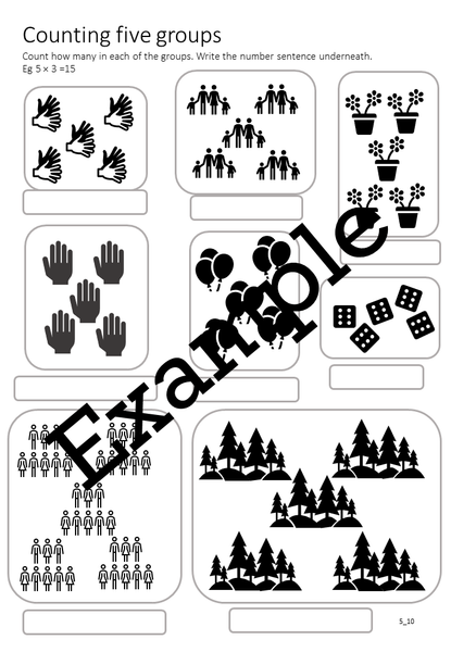 Flexible Fluency M5: Activity sheets for 5 times table. One teacher licence.