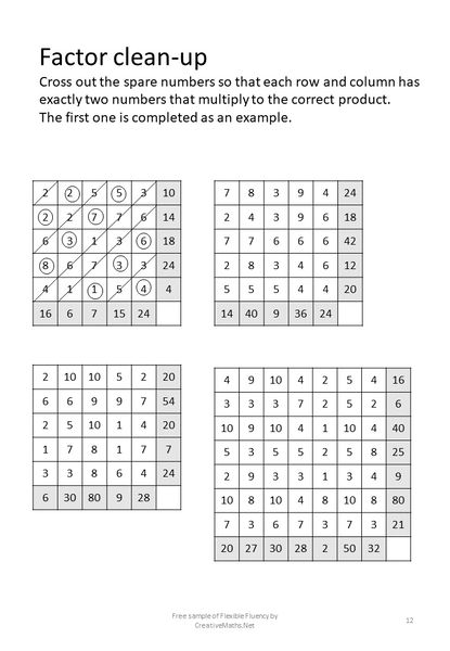 Flexible Fluency Free sample: Examples from the 2 to 10 series