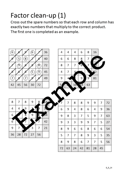 Flexible Fluency M6to9: Activity sheets for 6 to 9 times tables. One teacher licence.