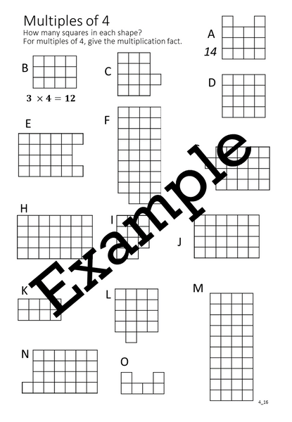 Flexible Fluency M4: Activity sheets for 4 times table. One teacher licence.