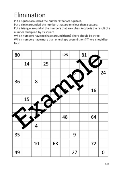 Flexible Fluency S1: Activity sheets for squares and square roots. One teacher licence.