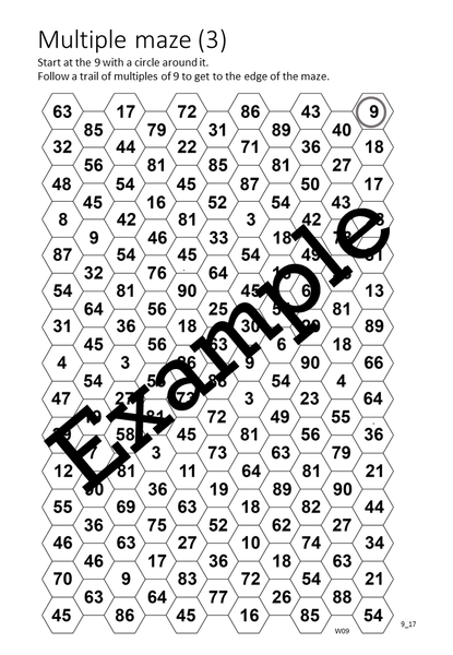 Flexible Fluency M9: Activity sheets for 9 times table. One teacher licence.