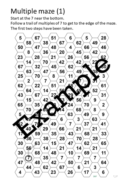 Flexible Fluency M7: Activity sheets for 7 times table. One teacher licence.