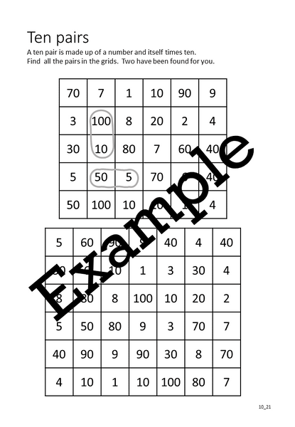 Flexible Fluency M10: Activity sheets for 10 times table. One teacher licence.