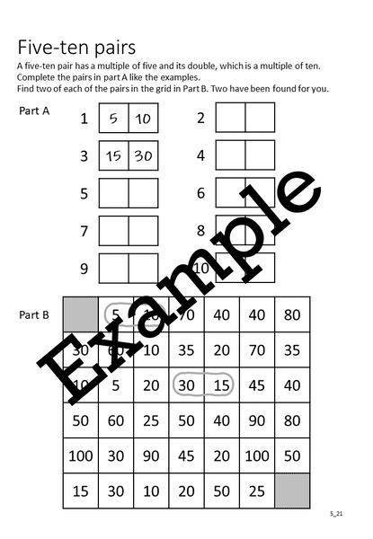 Flexible Fluency M5: Activity sheets for 5 times table. One teacher licence.