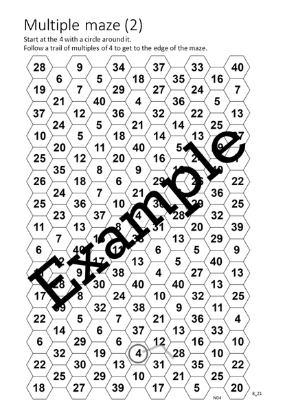 Flexible Fluency M4: Activity sheets for 4 times table. One teacher licence.