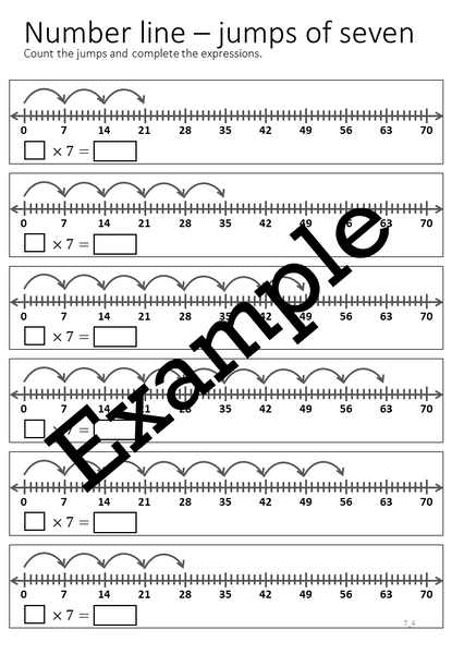 Flexible Fluency M7: Activity sheets for 7 times table. One teacher licence.