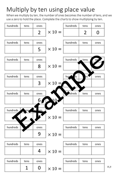Flexible Fluency M10: Activity sheets for 10 times table. One teacher licence.
