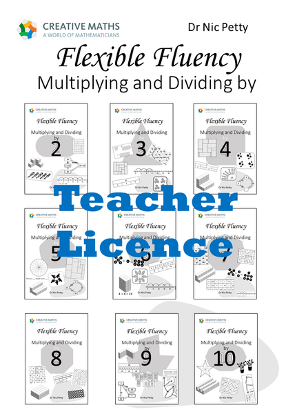 Flexible Fluency Multiplication Compilation: 2 to 10 times tables. One teacher licence.