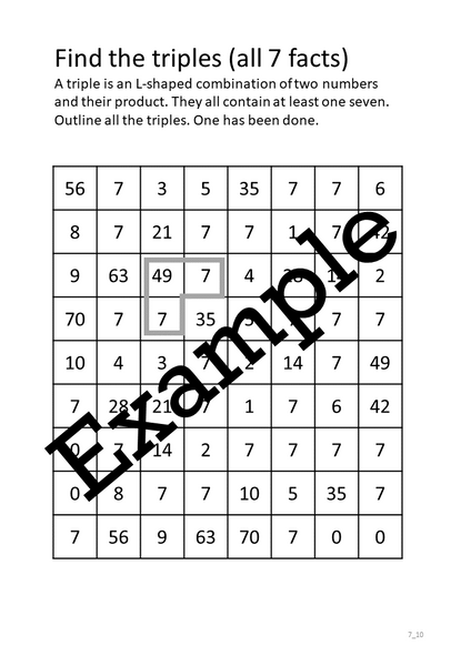 Flexible Fluency M7: Activity sheets for 7 times table. One teacher licence.
