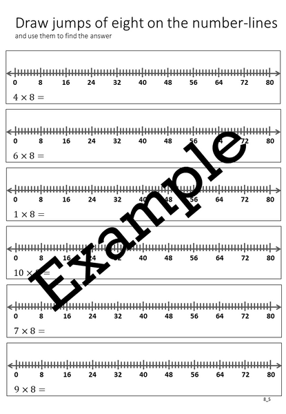 Flexible Fluency M8: Activity sheets for 8 times table. One teacher licence.