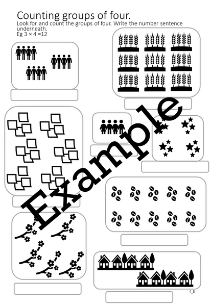 Flexible Fluency M4: Activity sheets for 4 times table. One teacher licence.